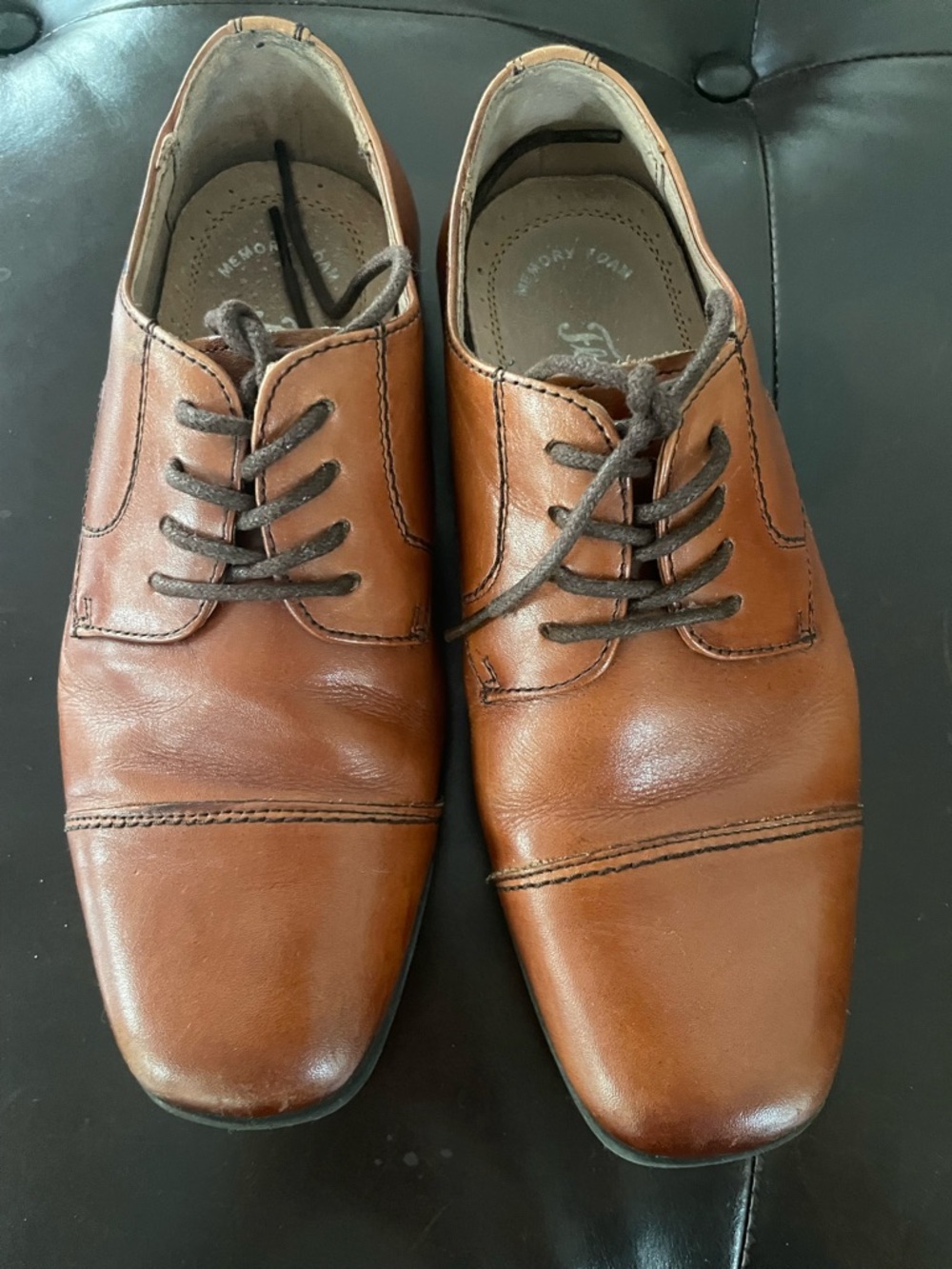 Boy’s Brown Leather Lace-Up Dress Shoes